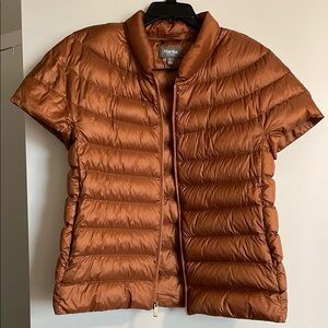Martha Stewart Orange Short Sleeve Puffer Jacket